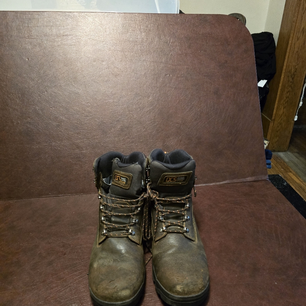 DC Men's Rugged Brown Lace-Up Boots